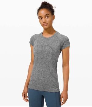 Lululemon Swiftly Tech Short Sleeve Shirt 2.0 Marble Gray Women’s 6 Running